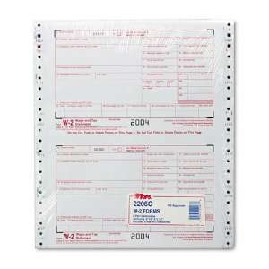  TOPS  W 2 Tax Forms for Dot Matrix Printers, 6 Part 