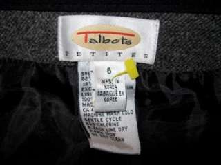 Talbots Classic Career LONG Wrap Skirt 6 Petite Grey  