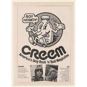 1979 Boy Howdy Creem Magazine Trademark Print Ad (Music 
