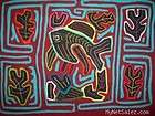 Mola Panama Kuna San Blas Vintage Applique Folk Art Molas Fish 