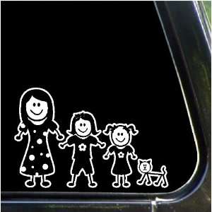   Two Girls, Cat Stick Family People Decals Stickers Car: Home & Kitchen