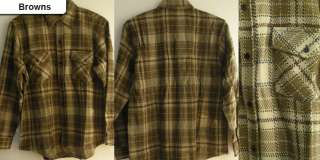 New Mens Heavy Casual thick Wool Blend Plaid Winter pocket button 