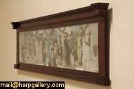 Roman Scene in Mahogany Frame, Architectural Salvage  