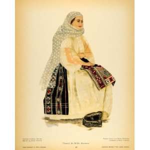   Peasant Woman Braila Print   Original Color Print