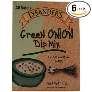 Lysanders Dip Mix, Green Onion, 1 Ounce Grocery & Gourmet Food