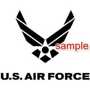  U.S. AIR FORCE LOGO WHITE 10 VINYL DECAL STICKER 