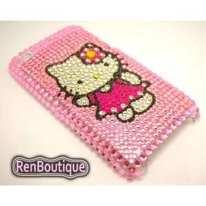  iPhone 3G 3GS Hello Kitty Crystal Rhinestone Bling Bling Back Case 