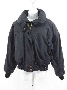 BOGNER Black Zip Up Goose Down Jacket Coat Sz 10  