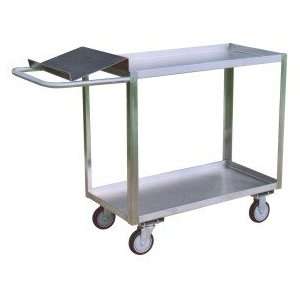  Two Shelf Stainless Steel Cart With Writing Shelf: Home 