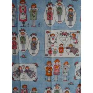  45 Wide ANGELS AMONG US Fabric By The Yard Arts, Crafts 