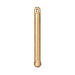  1 Inch Bright Gold Plated Pewter Drop Bead Bar