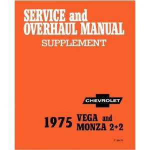 1975 CHEVROLET MONZA VEGA Shop Service Manual Book 