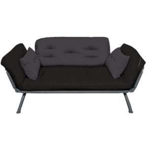  Elite Coal and Pewter Mali Flex Futon