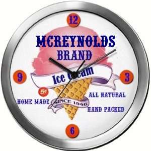  MCREYNOLDS 14 Inch Ice Cream Metal Clock Quartz Movement 