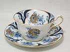 anchor sampson bridgwood boyne 9443 flow blue cup saucer set