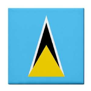  St. Lucia Flag Tile Trivet: Everything Else