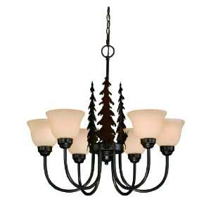 Vaxcel Lighting CH55456BBZ Burnished Bronze Bryce Rustic / Country Six 