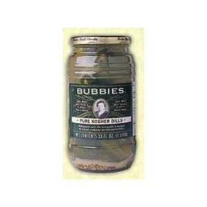 CASE, Bubbies, Pickles, Pure Kosher Dills, 16 oz, 12 per case