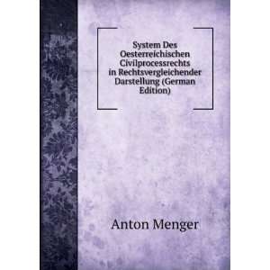  Darstellung (German Edition) (9785877117532) Anton Menger Books
