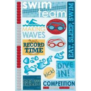  Swim Team Cardstock Stickers: Arts, Crafts & Sewing