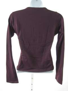 SUSANA MONACO Plum V Neck Blouse Shirt Top Size Small  