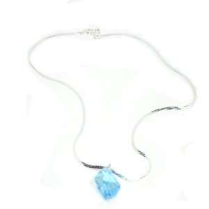  Blue Swarovski Crystal Necklace: Jewelry