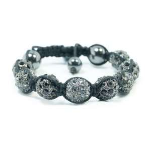  Bar5F Black & White Diamond Shamballa Swarovski Crystal Stone Balls 