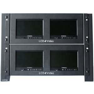    LCD4Video Quad HD 7 Rack Mount LCD Monitor Kit Electronics