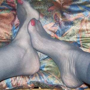 BLACK Ankle High Nylons Socks Stockings Used Well Worn  