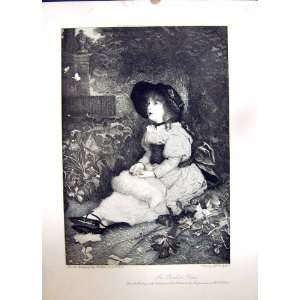   : 1896 ART JOURNAL LITTLE GIRL FLOWERS NATURE MILLAIS: Home & Kitchen