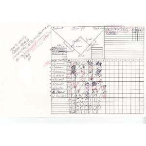 Suzyn Waldman Handwritten/Signed Scorecard Royals at Yankees 6 08 2008
