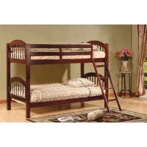   Design Convertible Bunk Bed, Twin, Cherry Finish: Home & Kitchen