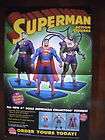 superman action figures promo poster jla clark kent 
