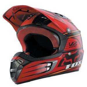  Fox Racing V 2 Race Helmet   Small/Red Automotive