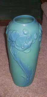 Van Briggle Poppy Vase USA Pottery Turquoise 14 1/2  