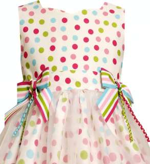 NEW Girls  BRIGHT BIRTHDAY DOT  Dress Size 6X   Comes with a 