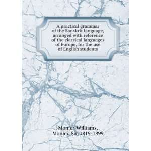   , for the use of English students.: Monier Monier Williams: Books