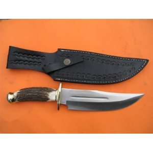  Beautiful Craftsman Made Bowie Knife   12 Inch Hand Ground 