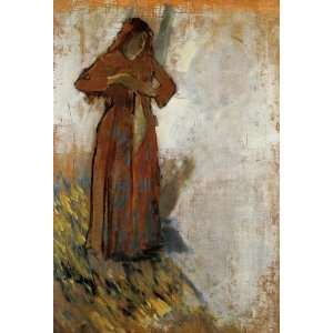  Oil Painting: Woman with Loose Red Hair: Edgar Degas Hand Painted 