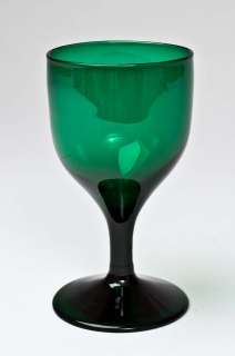 Antique Georgian Bristol Green Tulip Wine Glass c1820  