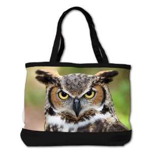   Shoulder Bag Purse (2 Sided) Black Great Horned Owl: Everything Else