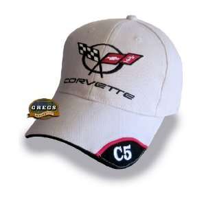  Corvette C5 Hat Cap in Bone (Apparel Clothing): Automotive