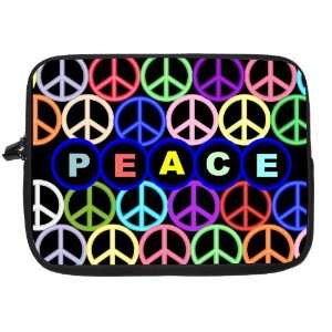  Multi Colored Peace Logos Laptop Sleeve   Note Book 