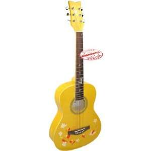   Acoustic 38 inches Guitar Yellow AW LA 142 YL: Musical Instruments