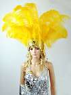 Rainbow Open Face Headdress Ostrich Feathers With Sequins items in 