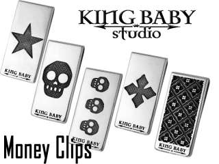 KING BABY STUDIO Money Clip Sterling relic skull star  
