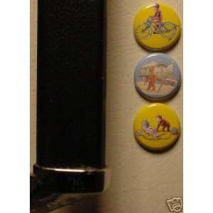  Set of 3 BRAND NEW Curious George One Inch Magnets 