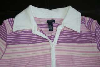 American Eagle Womens Medium Polo Striped Shirt Top  