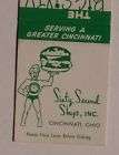 1960s Matchbook Sixty Second Shops Burger Cincinnati OH