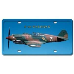  P 40 Warhawk Aviation License Plate   Garage Art Signs 